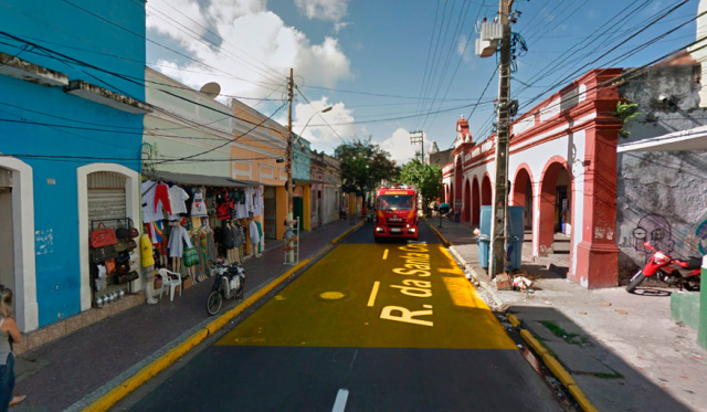 Na Boa Vista, obra acontecer&aacute; na Rua de Santa Cruz. Foto: Google Street View/Reprodu&ccedil;&atilde;o./