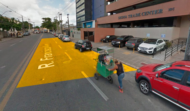 Intervenção na Ilha do Leite será em frente ao Sigma Empresarial.Foto: Google Street View/Reprodução.