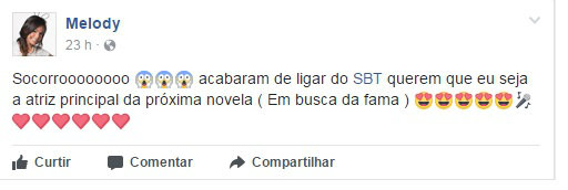 Antes de publicar o vídeo, cantora diz ter sido convidada pelo SBT. Foto: Facebook/Reprodução