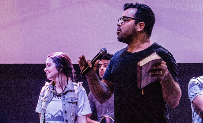 Pastor Guilherme Franco realiza uma pregação sempre discutindo temas atuais, o que chama a atenção dos fiéis. Foto: A Ponte/Divulgação