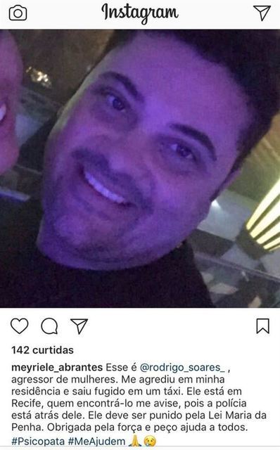 Relato foi postado no Instagram. Foto: Instagram/Reprodução