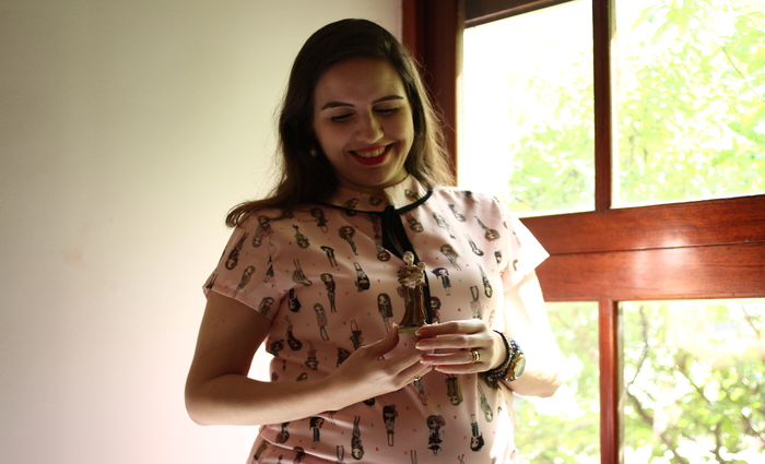 A produtora de eventos e jornalista Solange Mendonça herdou de suas avós paterna e materna a devoção fervorosa pelo santo./Marlon Diego/Esp.DP