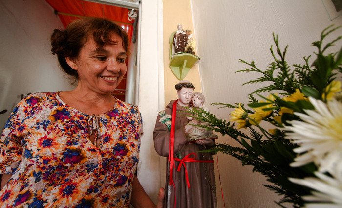 Márcia Lima é devota há 17 anos e promove um evento anual 