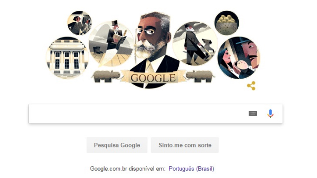Machado completaria 178 anos nesta quarta-feira. Foto: Google/Reprodução