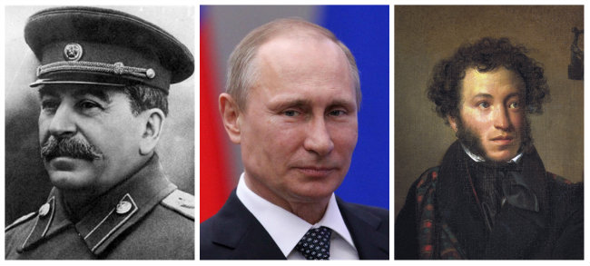 Stalin, Putin e Pushkin são os três personagens mais famosos de todos os tempos para os russos