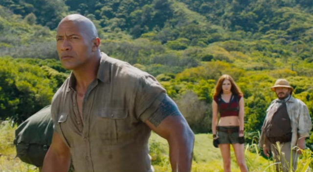 Rock é a estrela do remake de Jumanji. Foto: YouTube/Reprodução/
