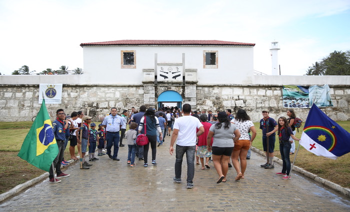 Além da arqueologia, foram realizados no forte, serviços de reforço nas estruturas da muralha, baloarte (extremidades) e terrapleno (área dos canhões), como contenção, alvenaria e pintura, cobertura e impermeabilização e revestimento de teto. Foto: Hesíodo Góes/Divulgação