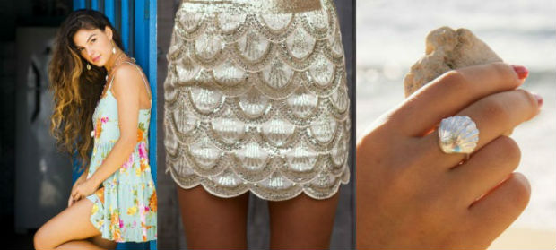 Referências ao fundo do mar tomam conta em roupas, acessórios, cabelo e até na decoração. Fotos: Reprodução/Pinterest