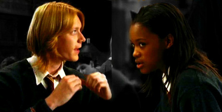 Jorge Weasley e Angelina Johnson - Foto: Warner/Divulgação
