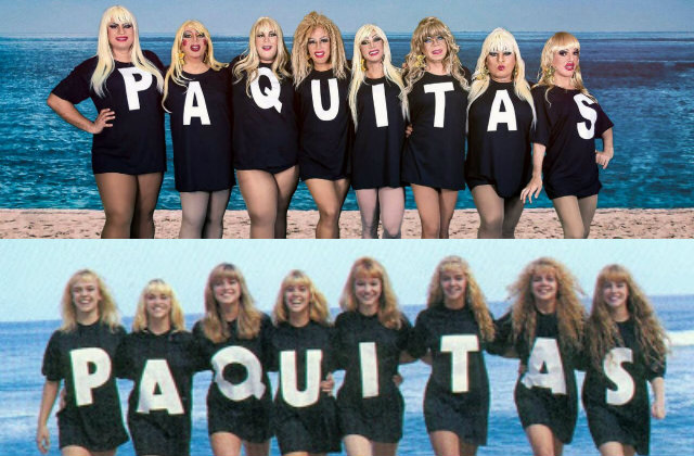 Chica Chiketh, Vagiene Coqueluxe, Joelma Fox, Elvira Terremoto, Mara Rouge, Xuxa Lumiar, Bruna Meneghel e Magally Mel recriam as paquitas de Xuxa. Foto: Divulgação/ Chica Chiketh, Vagiene Coqueluxe, Joelma Fox, Elvira Terremoto, Mara Rouge, Xuxa Lumiar, Bruna Meneghel e Magally Mel recriam as paquitas de Xuxa. Foto: Divulgação/
