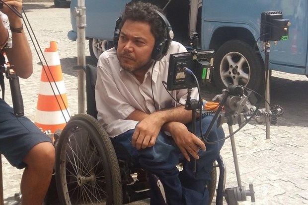 Jorge Pereira no set. Foto: Acervo pessoal/divulgação