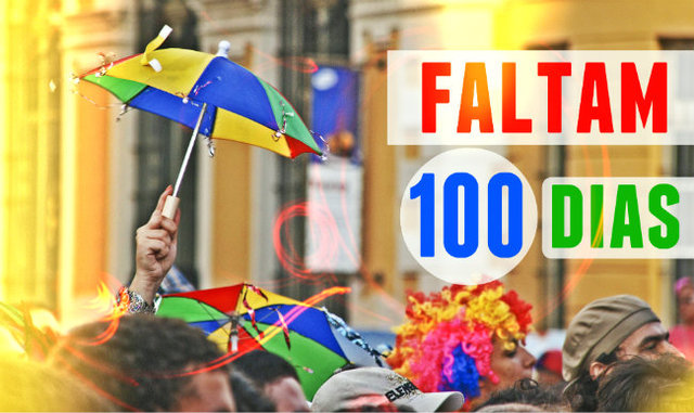 Primeiro dia de novembro marca a contagem de cem dias até o carnaval. Arte sobre foto da Prefeitura do Recife/ Primeiro dia de novembro marca a contagem de cem dias até o carnaval. Arte sobre foto da Prefeitura do Recife/