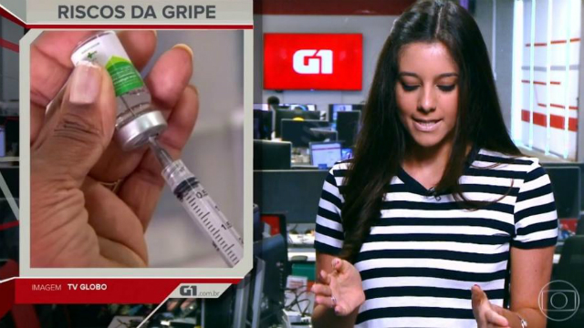 Luiza Tenente apresenta o programa G1 Em 1 Minuto. Foto: Globo/Reprodução