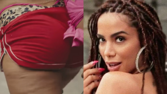 Celulites da cantora marcam o início do clipe. Foto: YouTube/Reprodução/ Celulites da cantora marcam o início do clipe. Foto: YouTube/Reprodução/