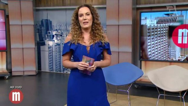 Apresentadora substituiu Cátia Fonseca. Foto: TV Gazeta/Reprodução/ Apresentadora substituiu Cátia Fonseca. Foto: TV Gazeta/Reprodução/