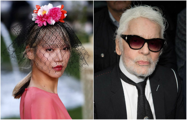 Princesas de rosa no jardim francês da Chanel chamaram a atenção, mas o visual do estilista, agora com barba, roubou a cena. Fotos: (Desfile) AFP/Divulgação e (Karl) Getty Images/Divulgação/ Princesas de rosa no jardim francês da Chanel chamaram a atenção, mas o visual do estilista, agora com barba, roubou a cena. Fotos: (Desfile) AFP/Divulgação e (Karl) Getty Images/Divulgação/