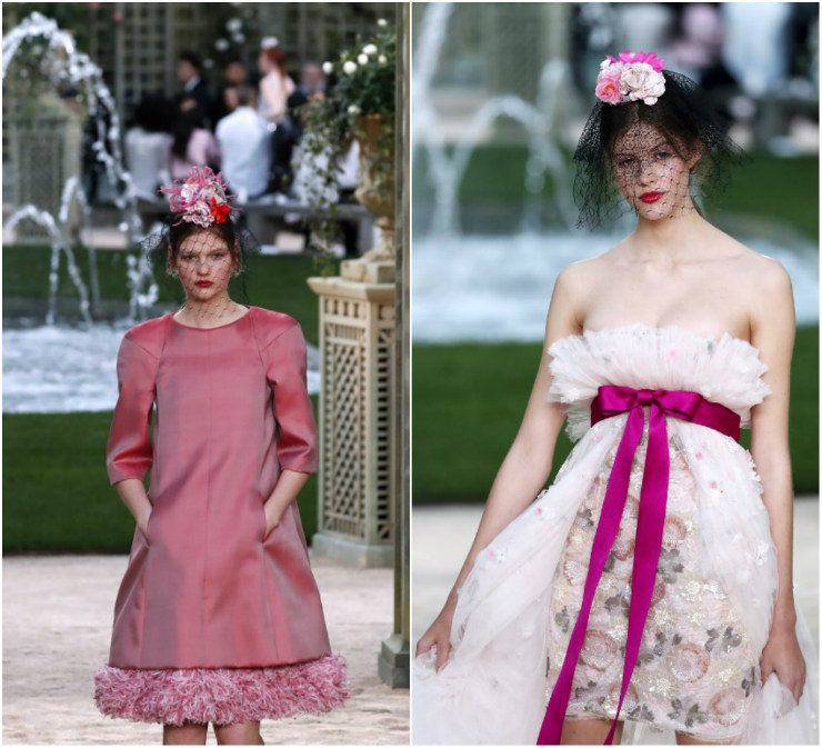 Os tons de rosa predominaram na passarela da Chanel, em Paris. Fotos: Patrick Kovarik/AFP/Divulgação