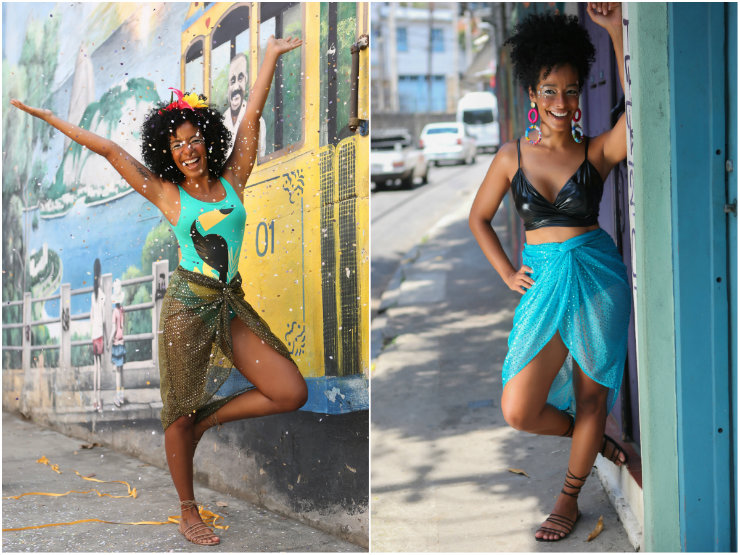 Aline Prado posou para a coleção de carnaval da Zinzane. Foto: Zinzane/Divulgação