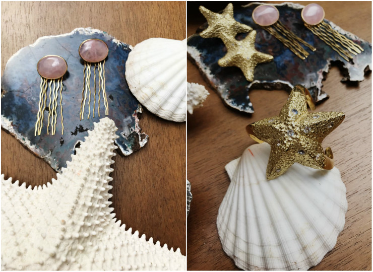 A coleção tem dez peças, entre brincos, pulseiras, earcuffs, chokers e anéis. Fotos: @natachabarbosabrand/Divulgação