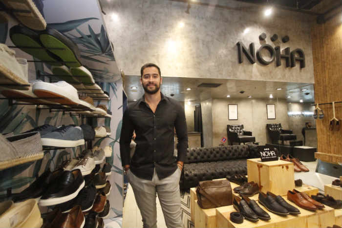 João Andrade Lima, um dos sócios da Noha Shoes. Foto: Ricardo Fernandes/DP/