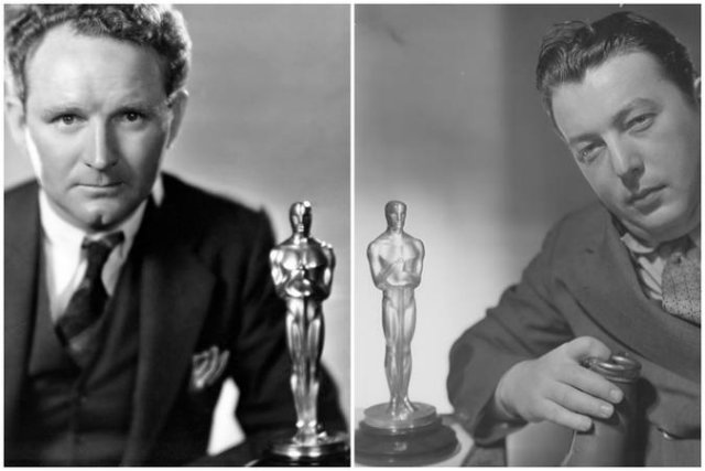 Vencedores dos prêmios de Melhor Diretor: Frank Borzage(esq.) e Lewis Milestone (dir.). Foto: Divulgação/Oscars