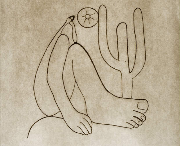 Estudo para a obra 'Abaporu', a mais cohecida de Tarsila do Amaral. Cr&eacute;dito: Florense/Divulga&ccedil;&atilde;o/