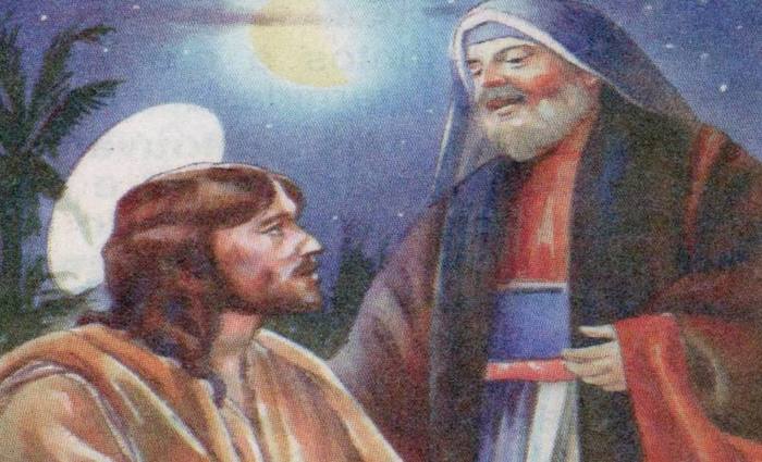A ilustra&ccedil;&atilde;o da conversa de Jesus e Nicodemos provocou rea&ccedil;&otilde;es nas missas. (Foto: Reprodu&ccedil;&atilde;o do Folheto da Igreja Cat&oacute;lica distribu&iacute;do na missa do dia 11/03/2018. Ilustra&ccedil;&atilde;o: Stefane Pachi/