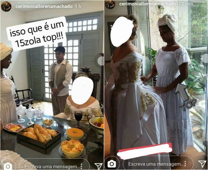 As imagens foram divulgadas pelo próprio perfil da cerimonialista e logo repercutiram nas redes sociais. Foto: Reprodução/Foto: Reprodução As imagens foram divulgadas pelo próprio perfil da cerimonialista e logo repercutiram nas redes sociais. Foto: Reprodução/Foto: Reprodução