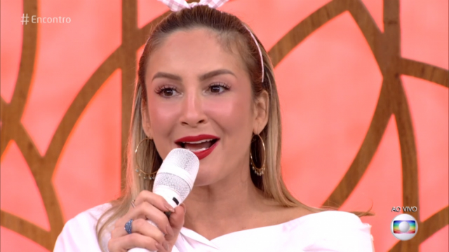 Cantora foi ao Encontro para divulgar novas m&uacute;sicas de trabalho. Foto: Globo/Reprodu&ccedil;&atilde;o/