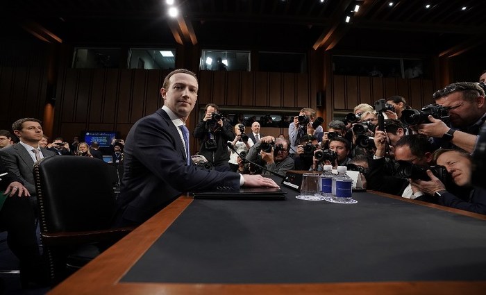 Mark Zuckerberg durante audi&ecirc;ncia nesta ter&ccedil;a-feira, no congresso americano. Foto: ALEX WONG / GETTY IMAGES NORTH AMERICA / AFP/