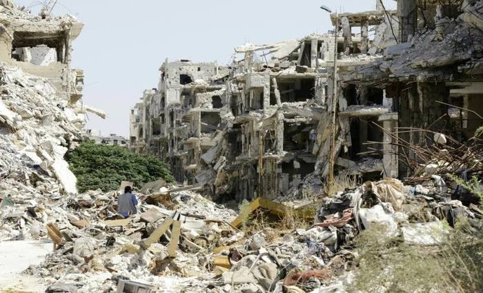 Foto mostra prédios destruídos na cidade de Homs, na Síria, em 19 de setembro de 2016. Foto: Louai Beshara/AFP/Arquivos/ Foto mostra prédios destruídos na cidade de Homs, na Síria, em 19 de setembro de 2016. Foto: Louai Beshara/AFP/Arquivos/
