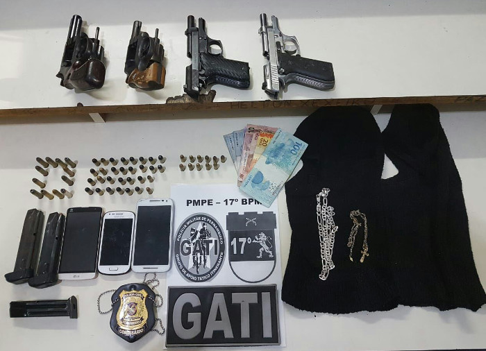 Contra todos os suspeitos há mandados de prisão em aberto. Foto: Divulgação/Polícia Militar/ Contra todos os suspeitos há mandados de prisão em aberto. Foto: Divulgação/Polícia Militar/