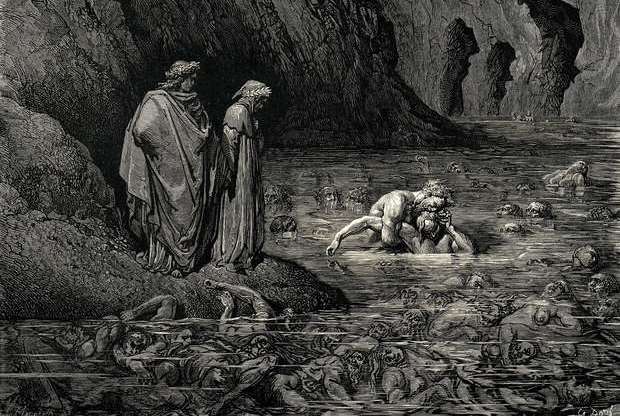 Descri&ccedil;&atilde;o de inferno feita por Dante e representada em ilustra&ccedil;&otilde;es como a de Gustave Dor&eacute; (1832-1883) segue como refer&ecirc;ncia/