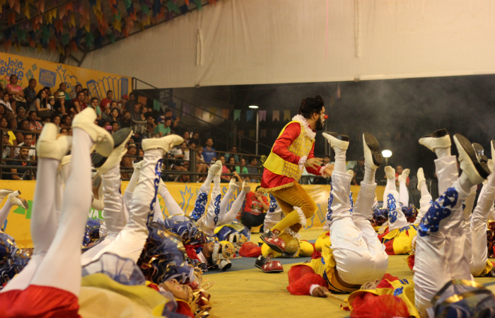 O marcador Tiago Marques chamou bastante atenção do público pela desenvoltura e condução do espetáculo. Foto: Samuel Calado/Esp.DP