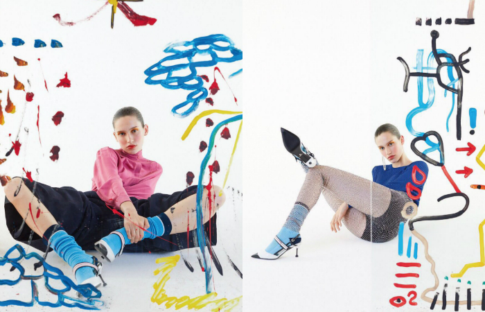 Peças das marcas Prada e Fendi em editorial de curadoria de George Krakowiak.