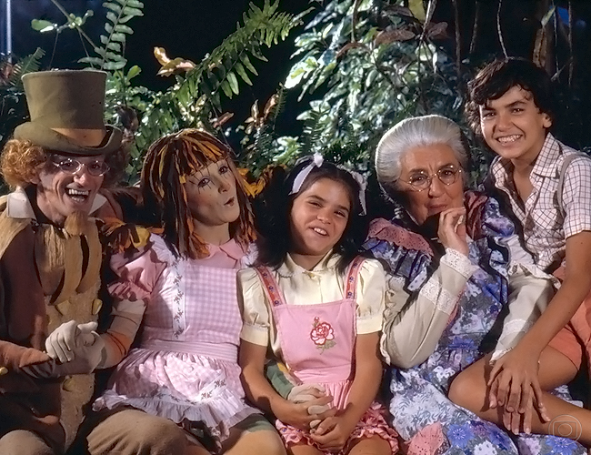 A primeira versão do Sítio para a televisão, em 1977. Foto: Globo/Divulação