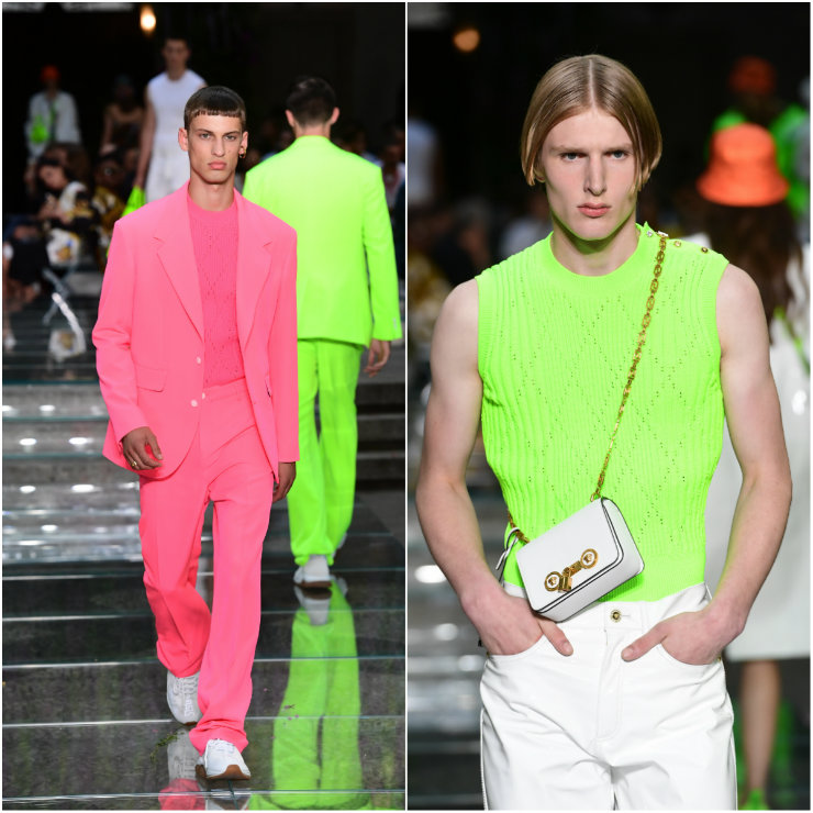 A coleção da Versace teria sido pensada para "homens que quebram as regras e fazem suas próprias escolhas de vestimenta". Foto: Miguel Medina/AFP
