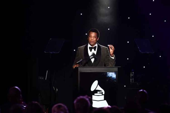 O rapper Jay-Z na 60ª edição do Grammy, em janeiro de 2018 (foto: JEWEL SAMAD/AFP)/