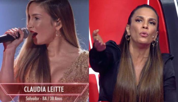 Claudia Leitte canta na audições às cegas da estreia da 7ª temporada do The voice Brasil. Foto: TV Globo/Reprodução/