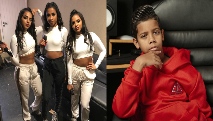 Artistas pernambucanos como Mc Loma e as Gêmeas Lacração e o cantor mirim Mc Bruninho também ganharam espaço no cenário musical nacional. Fotos: Reprodução/Instagram 