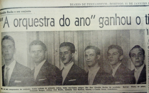 Geraldo Rocha e sua banda no Diario de Pernambuco, 11 de janeiro de 1959.