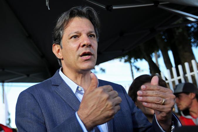 Haddad considerou que a campanha petista não tinha ataques a Bolsonaro como seu foco (foto: Heuler Andrey/AFP)/ Haddad considerou que a campanha petista não tinha ataques a Bolsonaro como seu foco (foto: Heuler Andrey/AFP)/