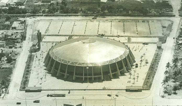 Ginásio de Esportes Geraldo Magalhães na década de 1970.
