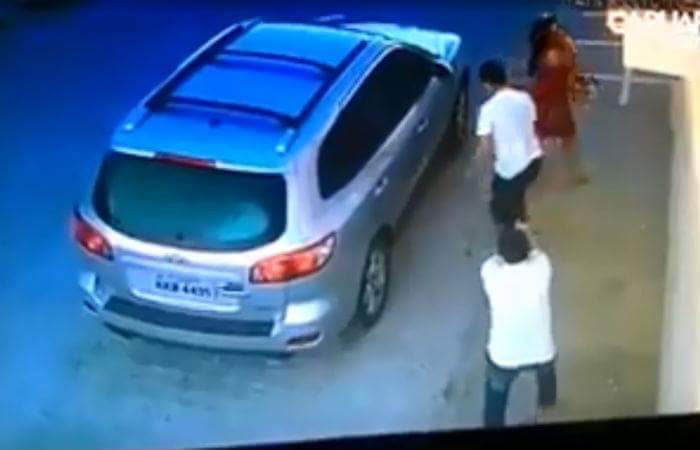 O crime foi filmado pelo circuito interno de segurança da rua do loteamento em Caruaru. Imagem: Arquivo/DP