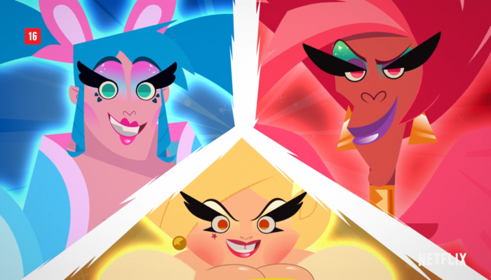 Alguns nomes conhecidos do universo drag farão terão suas vozes na animação. Foto: Reprodução/Netflix/ Alguns nomes conhecidos do universo drag farão terão suas vozes na animação. Foto: Reprodução/Netflix/