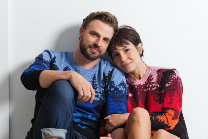 O ator Cássio Reis e a atriz Juliana Knust. Foto: Paulo Reis/Divulgação/