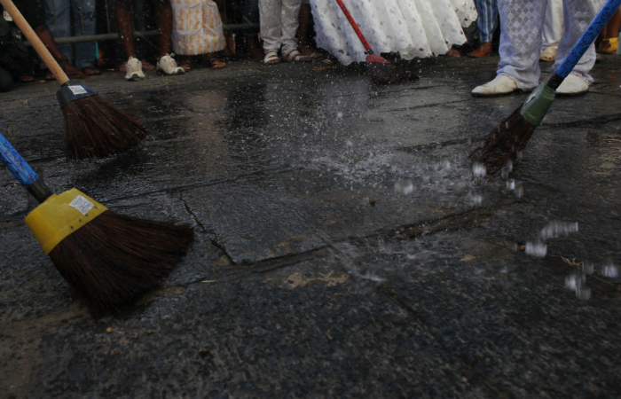 A Lavagem do Bonfim ou Águas de Oxalá pede paz para os 365 dias do ano. Foto: Mandy Oliver/Esp.DP