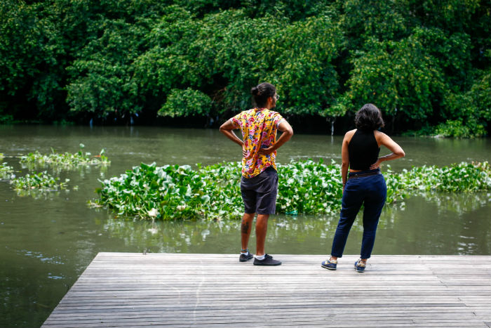 A capacidade do deque do Jardim do Baobá - que avança aproximadamente 12 metros na calha do rio - é para 30 pessoas. Foto: Léo Malafaia/Esp.DP./ A capacidade do deque do Jardim do Baobá - que avança aproximadamente 12 metros na calha do rio - é para 30 pessoas. Foto: Léo Malafaia/Esp.DP./