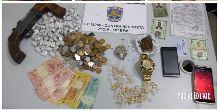 Material foi apreendido e levado para delegacia do Cabo de Santo Agostinho.  Crédito: Polícia Militar/