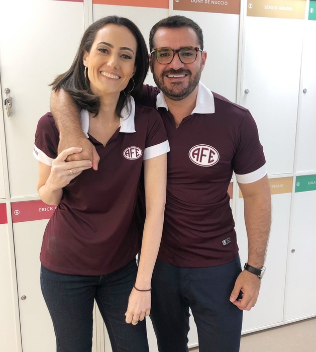 Marcelo Cosme e a amiga Raquel Novaes. Foto:  Arquivo pessoal